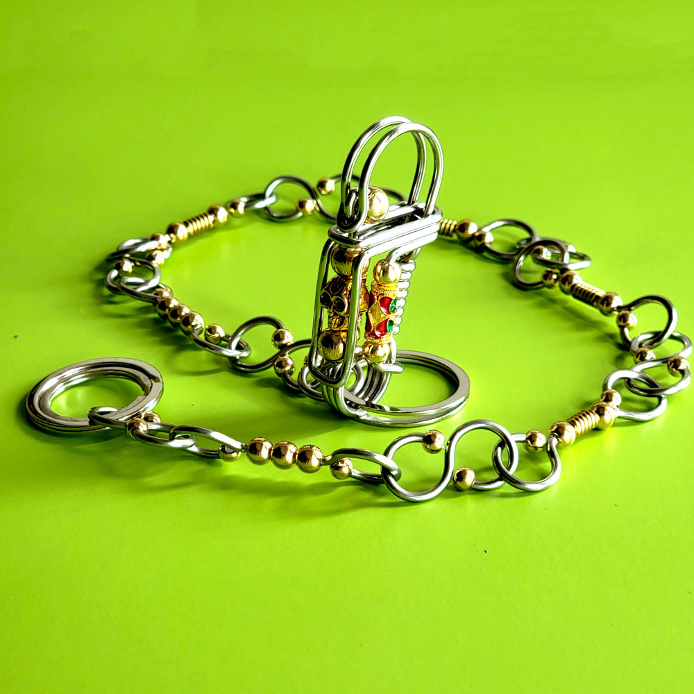 NEW Men Metal Wallet Chain Jeans Multiple Chunky Thick Links Strand Biker