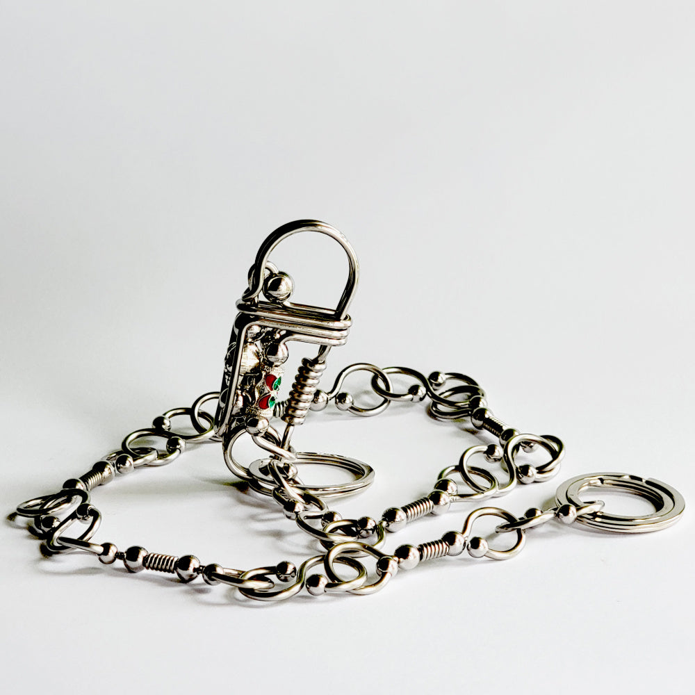 New Men Chunky Metal Thick Wallet Chain Link KeyChain Biker Jeans Women Strong