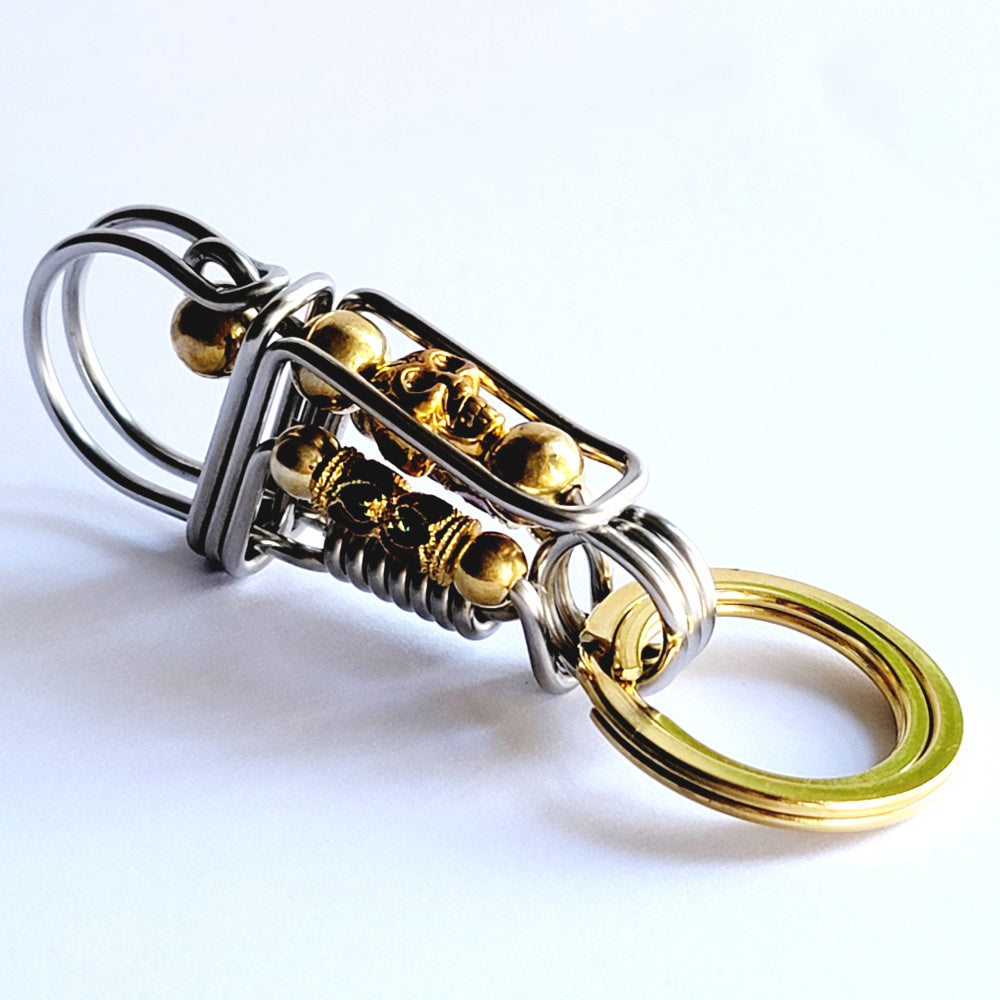 Skull Punk Style Creative Novelty Wire Wrap Making Keychain Hooks