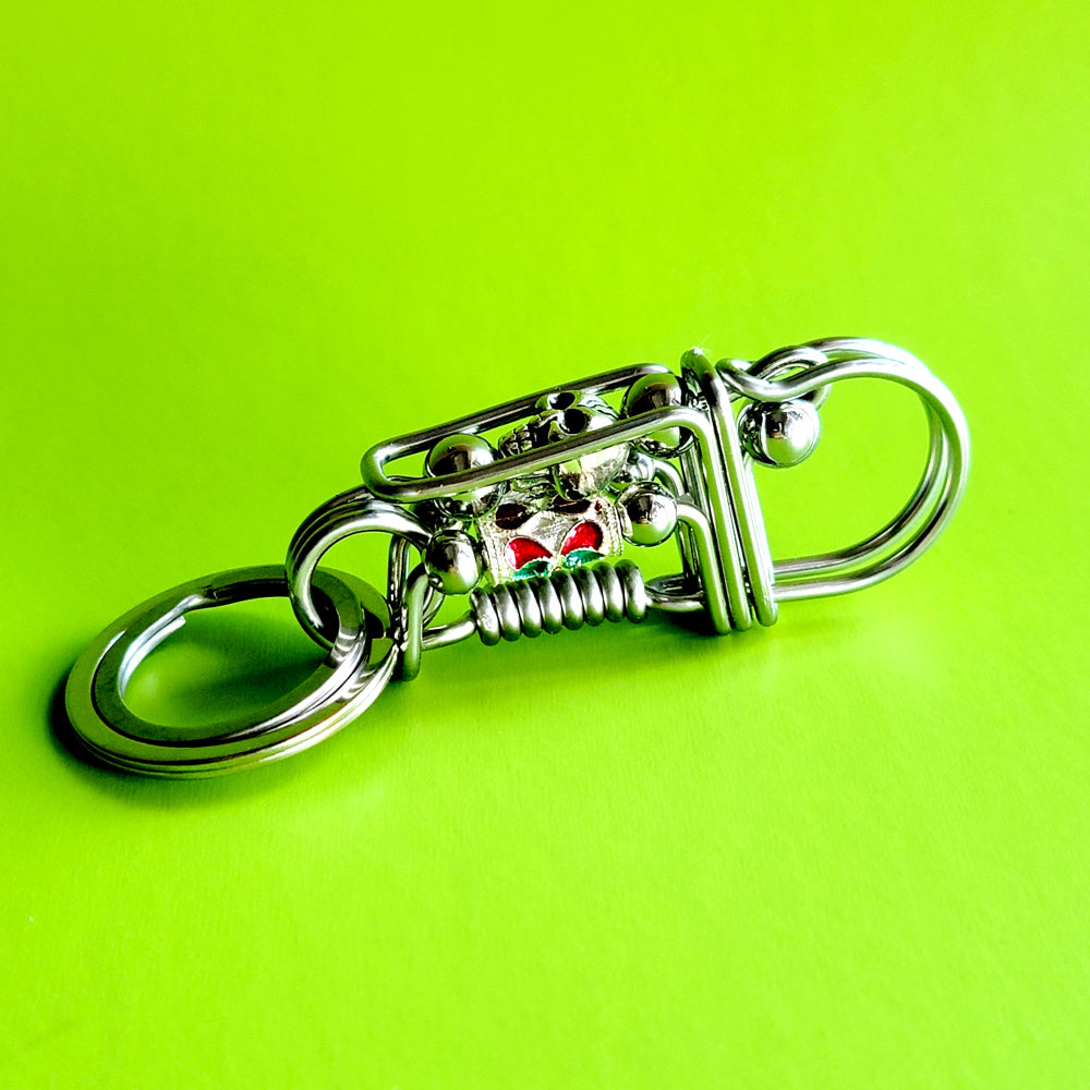 Skull Punk Style Creative Novelty Wire Wrap Making Keychain Hooks