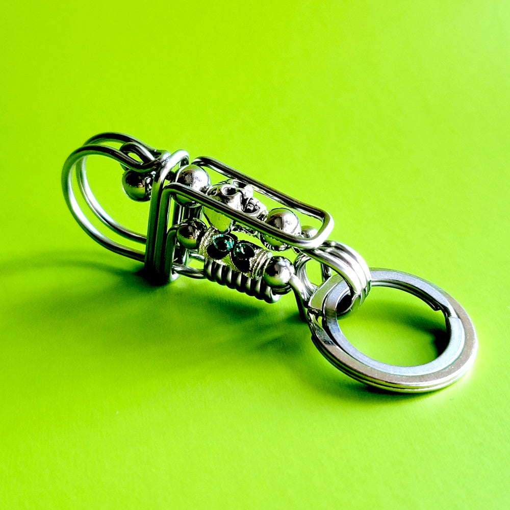 Skull Punk Style Creative Novelty Wire Wrap Making Keychain Hooks