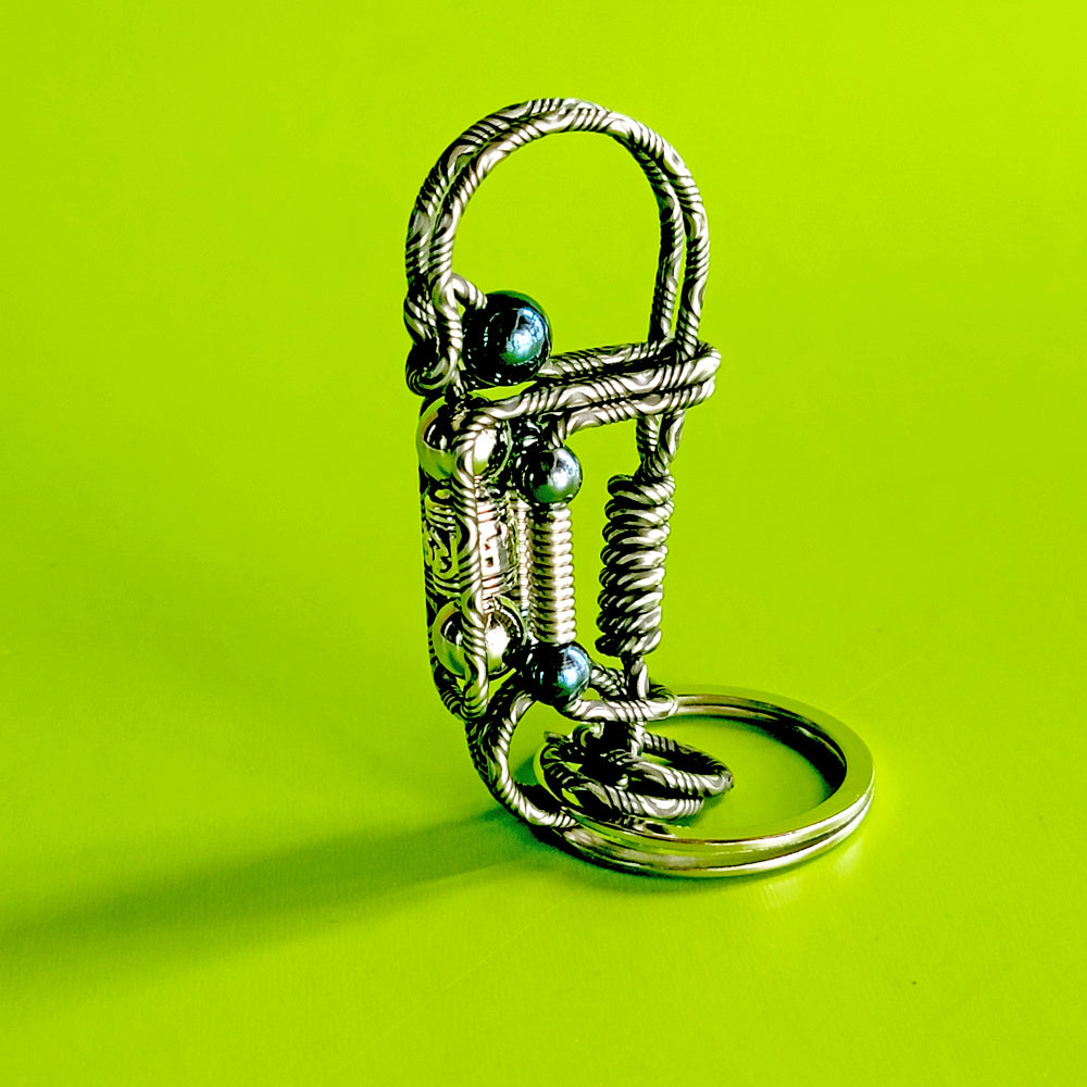 Creative novelty gift-wire wrapped key ring hook