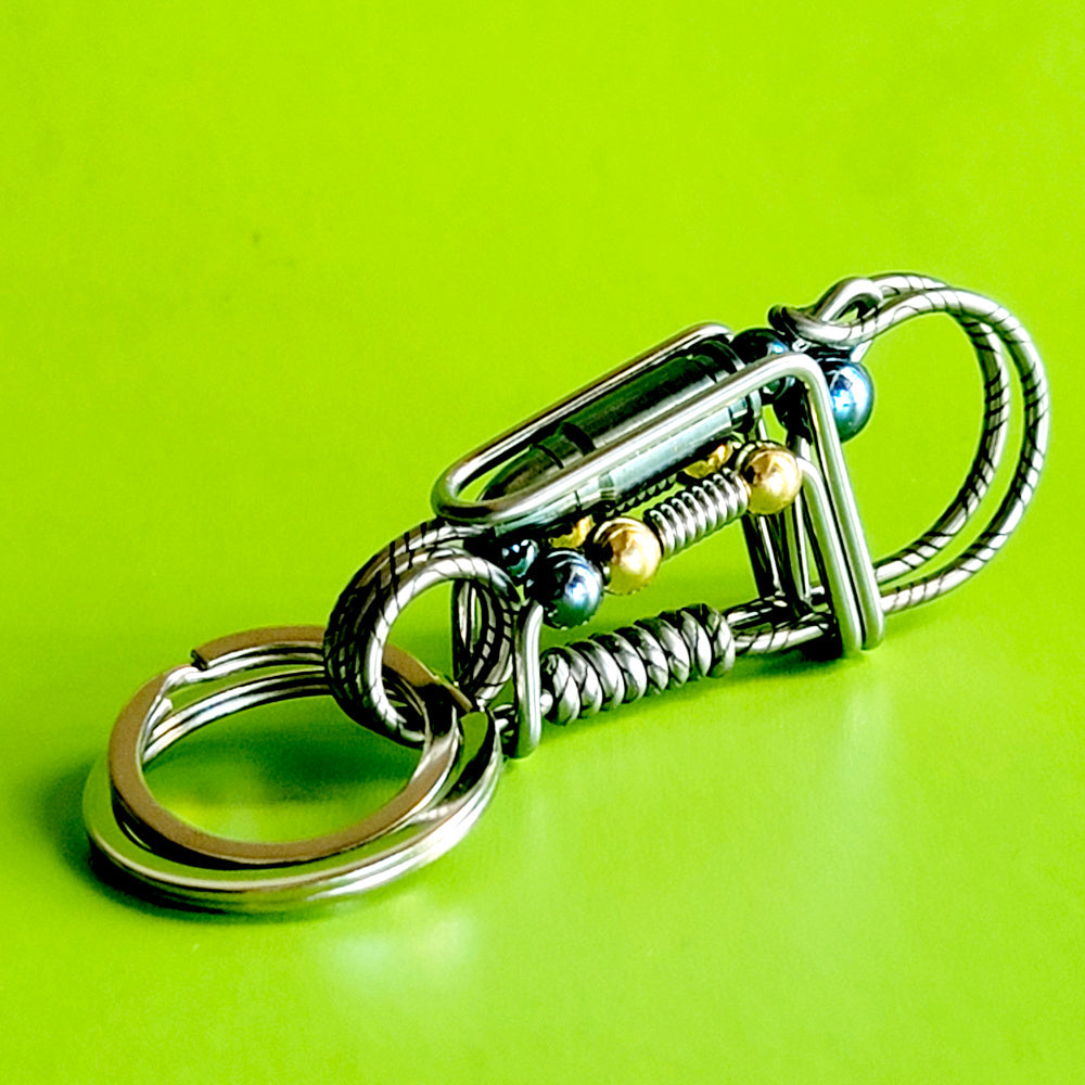 Patterned Engraved Handmade Stainless Steel Wire Key Hook Gifts