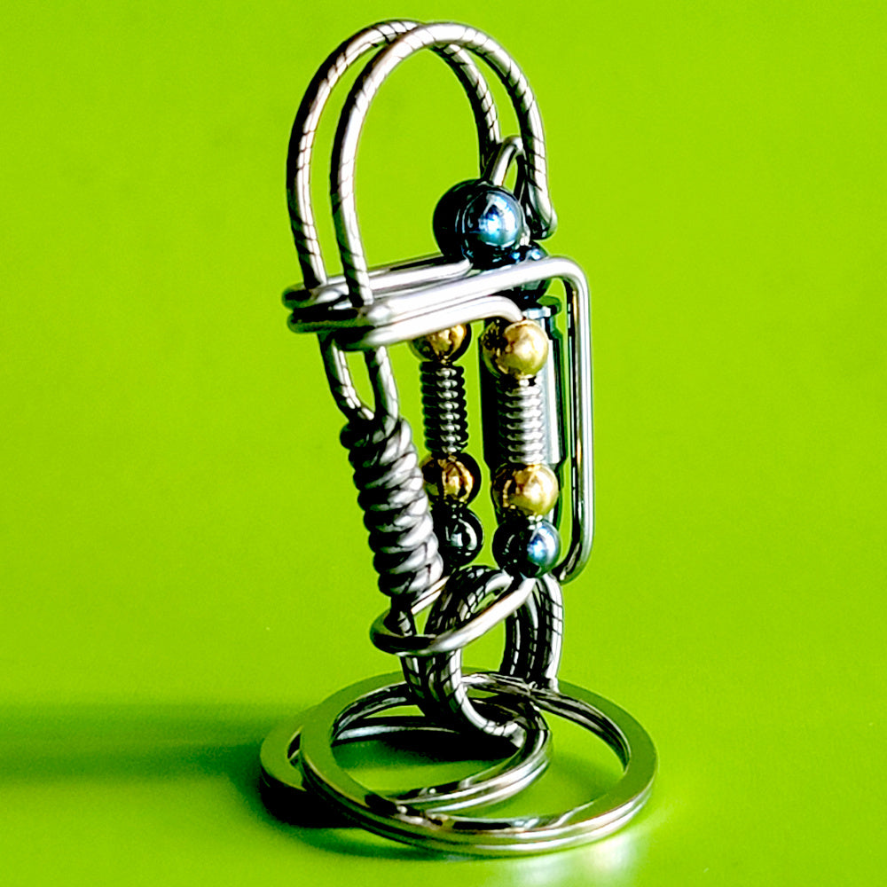 Patterned Engraved Handmade Stainless Steel Wire Key Hook Gifts